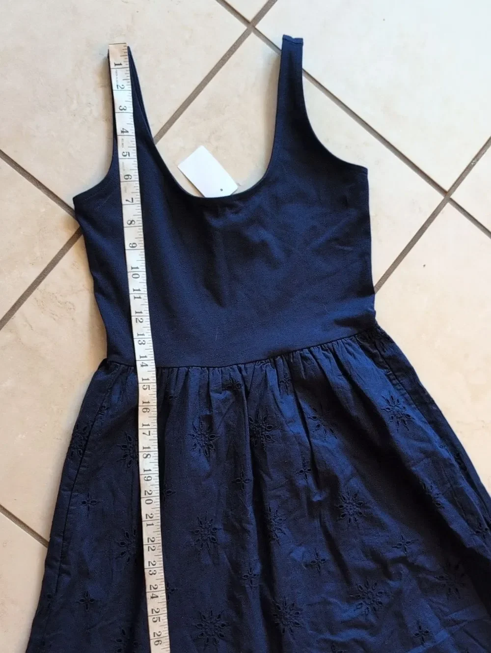 NWT J. Crew Midi Dress Mixed-media Eyelet Blue Lined Size XSP